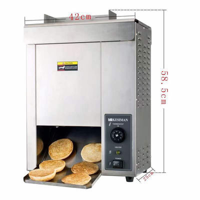 1600W 전기 컨베이어 벨트 식품 산업에서 햄버거 빵을위한 토스터