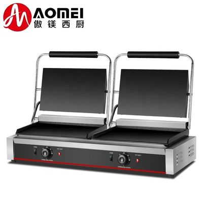 220V 스테인리스 스틸 덩어리 패니니 그릴 샌드위치 햄버거 샌드위치 프레스