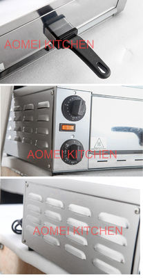 상업용 주방 스테인리스 스틸 전기 피자 오븐 스냅 패인 220V 1200W