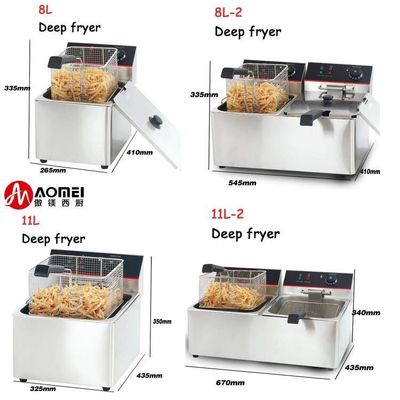 상업용 테이블 톱 듀플 실린더 전기 딥 프라이어 장점 편리 9.7 KG