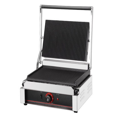 13kg 전기 파니니 그릴 상업용 파니니 샌드위치 프레스 스테인리스 스틸 싱글 콘택트 그릴