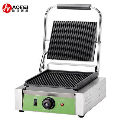 13kg 전기 파니니 그릴 상업용 파니니 샌드위치 프레스 스테인리스 스틸 싱글 콘택트 그릴