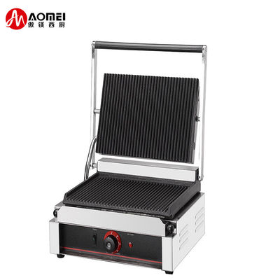 13kg 전기 파니니 그릴 상업용 파니니 샌드위치 프레스 스테인리스 스틸 싱글 콘택트 그릴