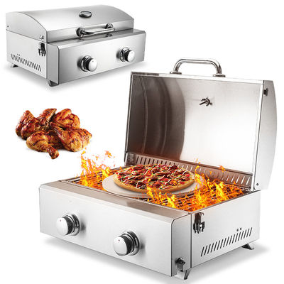 LPG 스테인리스 스틸 피자 오븐 가스 BBQ 오븐 상업용 피자 제조 기계