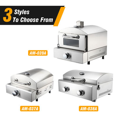 LPG 스테인리스 스틸 피자 오븐 가스 BBQ 오븐 상업용 피자 제조 기계