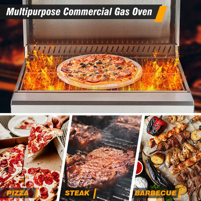 LPG 스테인리스 스틸 피자 오븐 가스 BBQ 오븐 상업용 피자 제조 기계