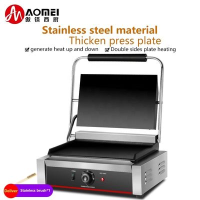 220V 온 플래트 전기 그릴 기계 가열 요소 부품 샌드위치 접촉 그릴 19kg