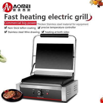 220V 온 플래트 전기 그릴 기계 가열 요소 부품 샌드위치 접촉 그릴 19kg