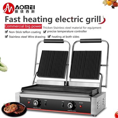 비스틱 요리 표면과 220V 전원 공급 장치와 함께 상업용 전기 그릴 부품