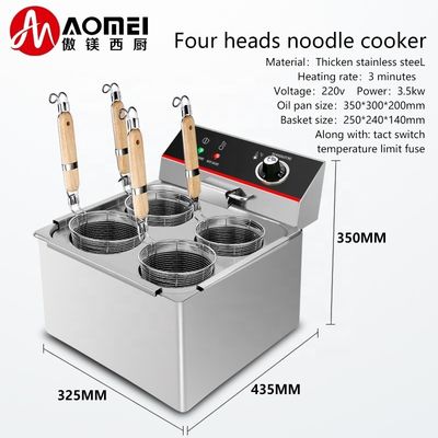 정밀 온도 조절 탐사기 전기 상업용 파스타 요리장 3.5kW