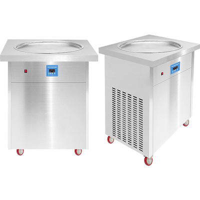 단일 칸 판 태국 인스턴트 프라이 아이스크림 롤 머신 냉장료 R404A / R410A