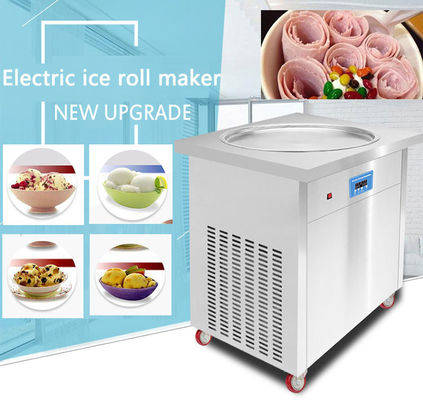 단일 칸 판 태국 인스턴트 프라이 아이스크림 롤 머신 냉장료 R404A / R410A