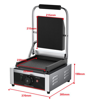 상업용 전기 파니니 그릴 1800W 샌드위치 전력 레스토랑 부엌에서 접촉