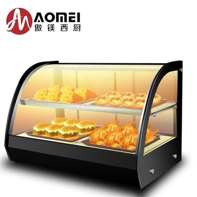 1.5kW 은 흰색 주방 장비 상업 뷔페 음식 더운 디스플레이 쇼케이스