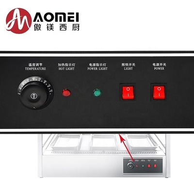 온도 조절 전기 가열 열 식품 온도 디스플레이 유리 테이블 톱