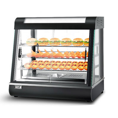 LED 조명 660x440x630mm 블랙 케이크 쇼케이스 및 보존