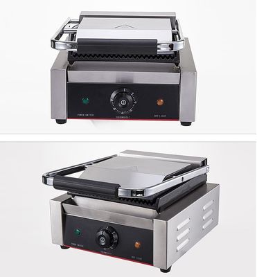스테인리스 스틸 샌드위치 싱글 파니니 그릴 호텔 11KG에 대한 전기 콘택트 그릴
