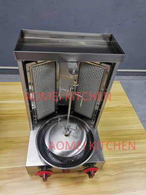 자동 회전 도너 케밥 치킨을 위한 스테인리스 스틸 가스 샤바르마 グリル 기계