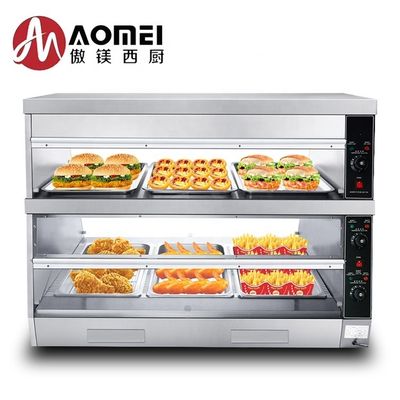 45kg 용량 및 조절 가능한 온도 전기 스테인리스 식품 난방 쇼케이스