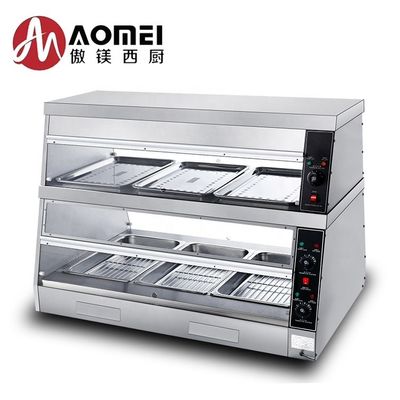 45kg 용량 및 조절 가능한 온도 전기 스테인리스 식품 난방 쇼케이스