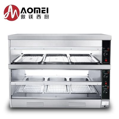 45kg 용량 및 조절 가능한 온도 전기 스테인리스 식품 난방 쇼케이스
