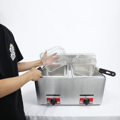 9.2KG LPG/NG 상업용 가스 딥 프라이어 카운터 톱 머신 가스 오라스 프라이도라스