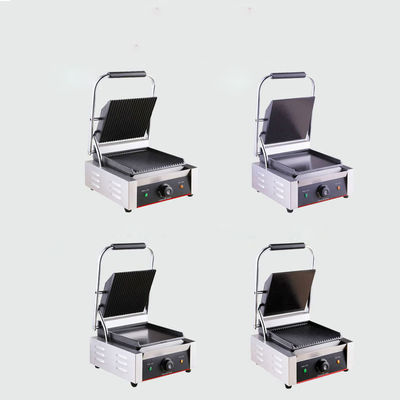 외관 425*370*190MM 단일 헤드 스테인리스 스틸 전문 전기 접촉 샌드위치 메이커 파니니 그릴