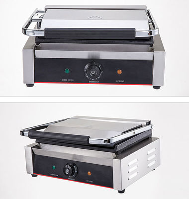 외관 425*370*190MM 단일 헤드 스테인리스 스틸 전문 전기 접촉 샌드위치 메이커 파니니 그릴