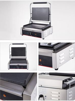 외관 425*370*190MM 단일 헤드 스테인리스 스틸 전문 전기 접촉 샌드위치 메이커 파니니 그릴