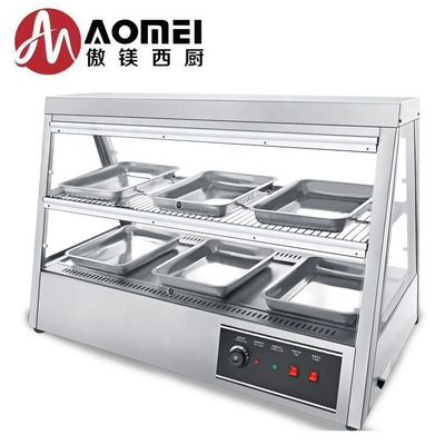 1600W 상업용 주방 카운터 상단 패스트 푸드 더워 디스플레이 쇼케이스
