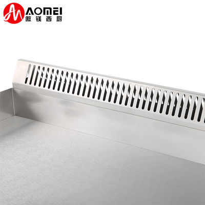 728*400*8mm Grill Plate 사이즈 상업용 주방 장비의 LPG/NG 가스를 위한 가스 그릴 스토브