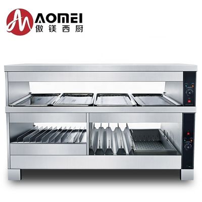 레스토랑 디자인 다기능 식품 온도 디스플레이 카운터 30-85C 온도