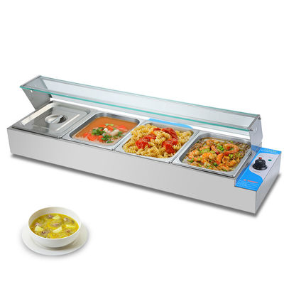 220V 상업용 주방 가중용 전기 4-판 바인 마리 레스토랑