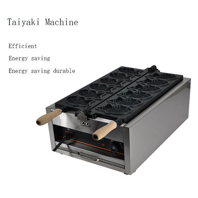 스탠레스 스틸 Taiyaki 제조 기계 간식 장비와 128x8x78mm 생선 크기