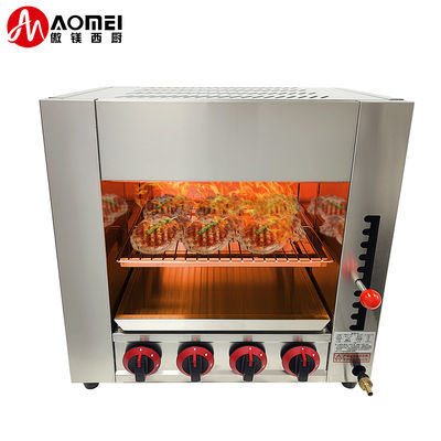 스테인레스 스틸 상업 살라만더 그릴 가스 살라만더 기계 610*470*610mm 21.85KG