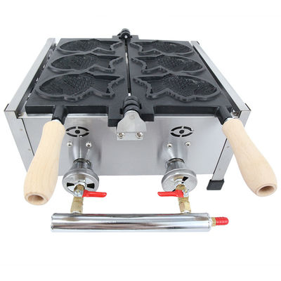 태야키 제조 기계 6 PCS 생선 태야키 LPG 타입 생선 와플 메이커 470x380x210mm