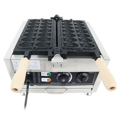 14PCS 일본어 물고기 모양 태야키 메이커 전기 미니 와플 코너 베이커 220V
