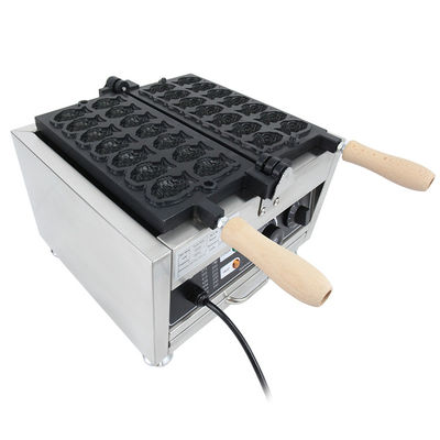 14PCS 일본어 물고기 모양 태야키 메이커 전기 미니 와플 코너 베이커 220V