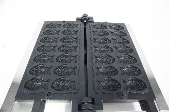 14PCS 일본어 물고기 모양 태야키 메이커 전기 미니 와플 코너 베이커 220V