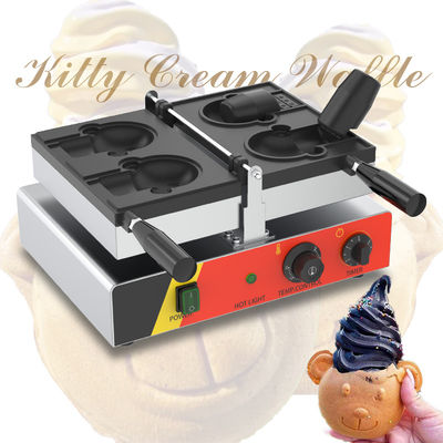 산크스 만든 간단한 전기 타이야키 곰 와플 메이커와 함께 2pcs 각 곰팡이 11.25 KG