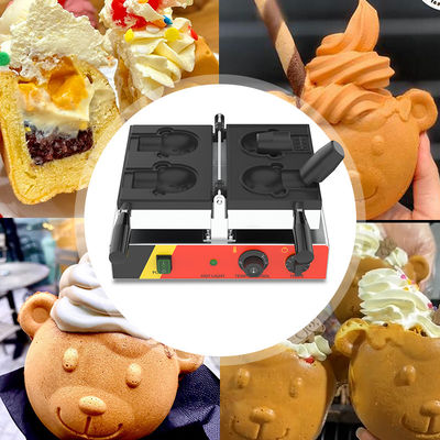 산크스 만든 간단한 전기 타이야키 곰 와플 메이커와 함께 2pcs 각 곰팡이 11.25 KG