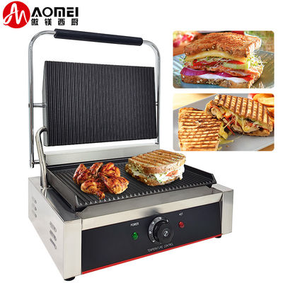 220v 전동 콘택트 그릴, 풀 류브 플레이트 및 분리 가능한 오일 컬렉터