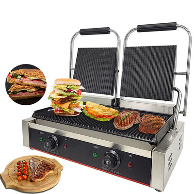 주방 요리 베이킹 BBQ 흡연 상업용 전기 콘택트 그릴