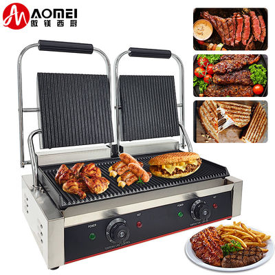 주방 요리 베이킹 BBQ 흡연 상업용 전기 콘택트 그릴