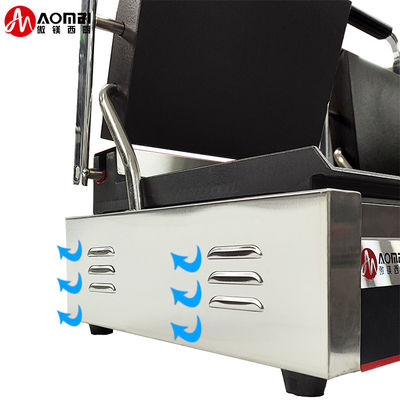 상업용 주방 비 스틱 전기 Cast Iron 3600W 전력을 가진 Panini 접촉 그릴