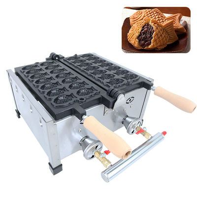 8.15 KG 반착력 14pcs 작은 물고기 모양 웨이플 메이커 스테인리스 스틸 타이야키 가스 기계
