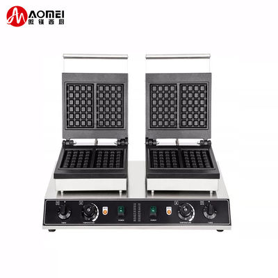 상업 광장 벨기에 와플 베이커 기계 4KW 전력 및 빠른 와플 만드는