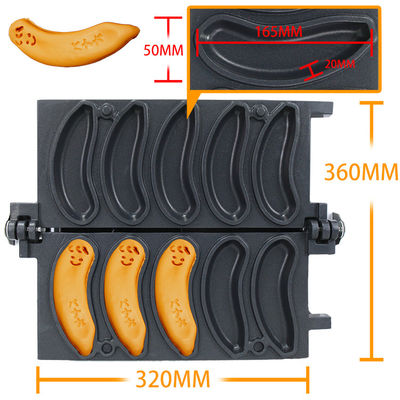 커스텀 곰팡이 모양 디자인 전문적인 강력한 1800W 가스 와플 메이커