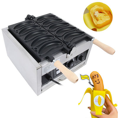 전압 220V/110V 와플 메이커 바나나 모양 1800W 전기 와플 머신 10PCS