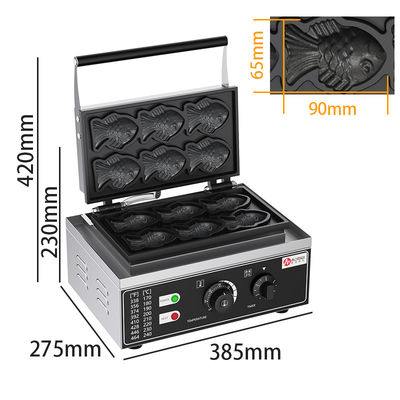 220V 생선 모양 간식 와플 메이커
